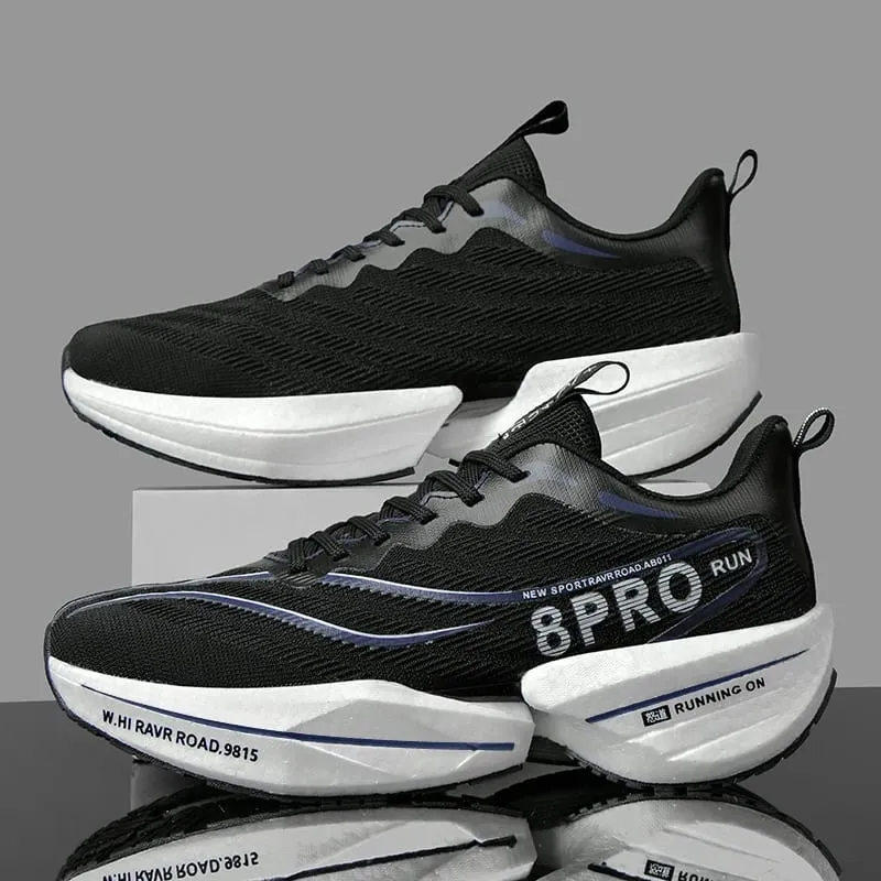 Men's Running Shoes Carbon Plate Racing Marathon Athletic Shoes Cushioned Comfortable Road Sneakers Teenage Training Shoes