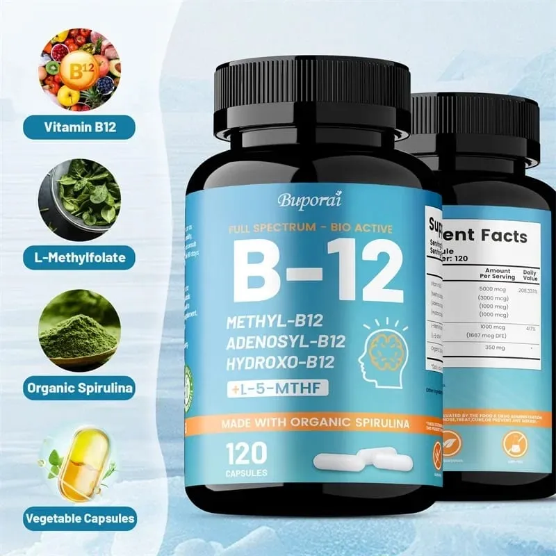 Vitamin B12 - Supports Energy Metabolism Nervous System Cell Health Heart Immunity and Red Blood Cell Formation — image 3
