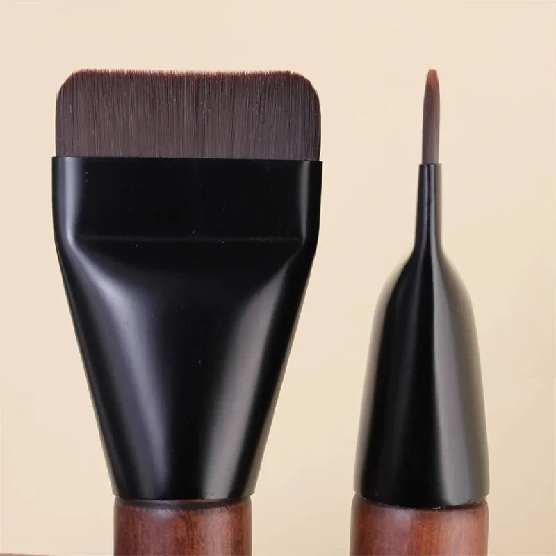 Ultra Thin Foundation Brush Flat Head Face Contour Brush Wooden Handle Make Up Brush Blending Foundation Cream Makeup Brushes — image 3