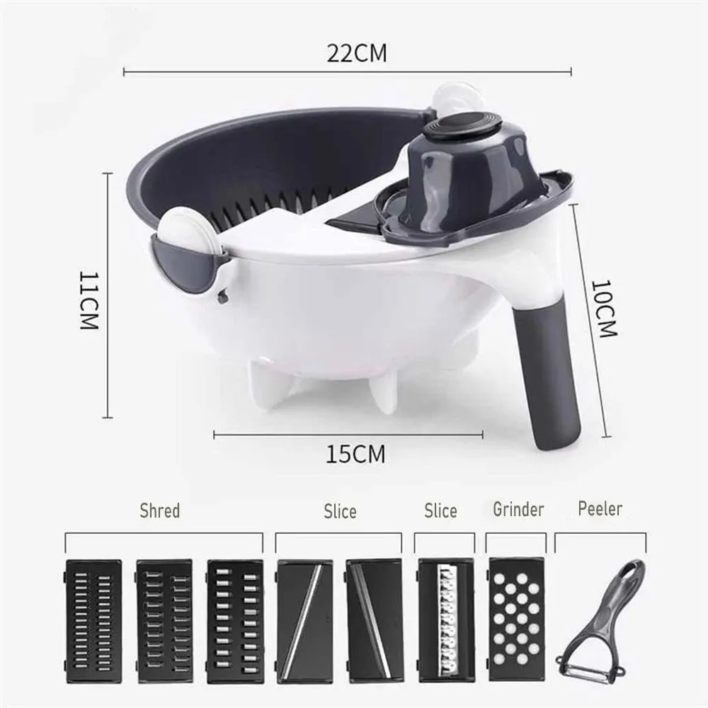 New 7/9 in 1 Vegetable Cutter Multi-Functional Potatoes Manually Cut Shred Slicer Grater Kitchenware Acceesories Tools — image 11