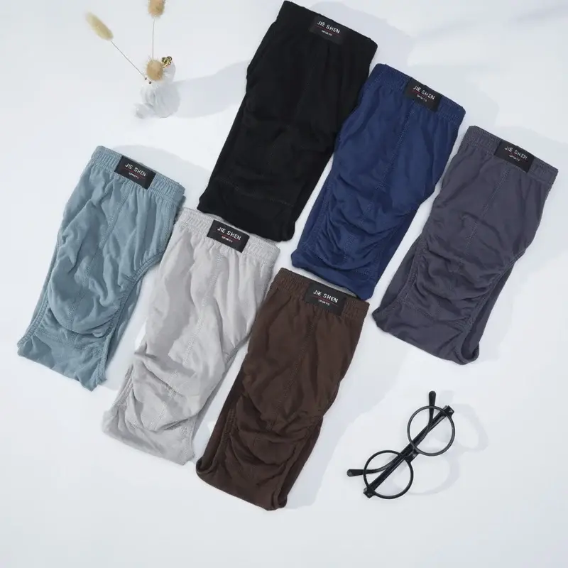 4 Pcs/Lot Men's 100% Cotton Breathable Briefs Comfortable Male Underwear Lingerie Panties Underpants Plue Size Xl -5Xl — image 9