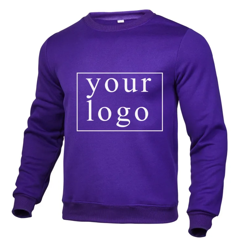 Your Own Design Brand Logo/Picture Personalized Custom Anywhere Men Women DIY Round neck long sleeved pulloverhoodie Fashion New — image 6