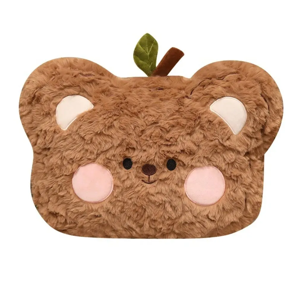 Seat Companion Lembut Kerinting Fluff Bear Bantal Blush Pipi Kusyen Sofa Comel Bantal Boneka Haiwan Comel Hiasan Rumah — image 2
