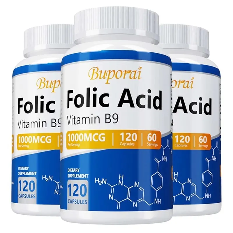 Folic Acid Supplement - Heart Health Nervous System Health Prenatal Support — image 1