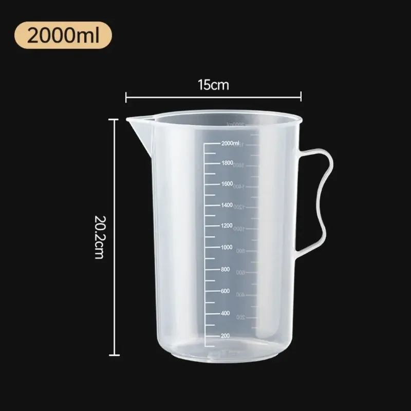 Measuring Cup Transparent Plastic Laboratory Beaker Graduated Liquid Jug Cup Kitchen Baking Cooking Measurement Scale Container — image 16
