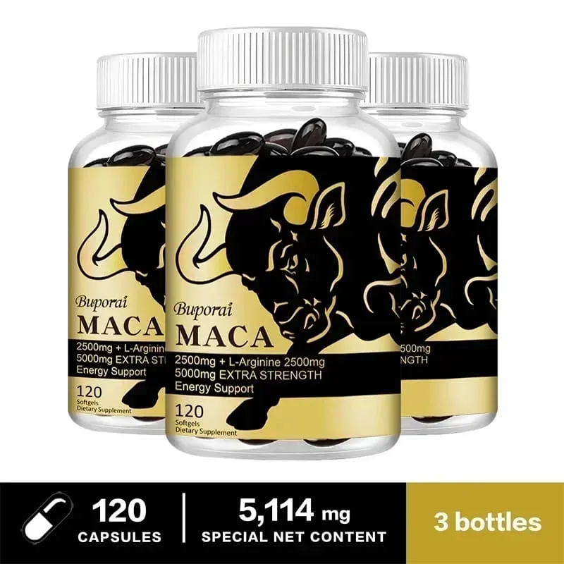 Maca Root Supplement - with Panax Ginseng To Boost Energy Improve Endurance Muscle Strength and Athletic Performance — image 10