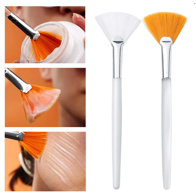 Practical Facial Brushes Fan Makeup Brushes Portable Mask Brush Cosmetic Tools for Women Flexible Facial Soft Mask Applicator — image 1