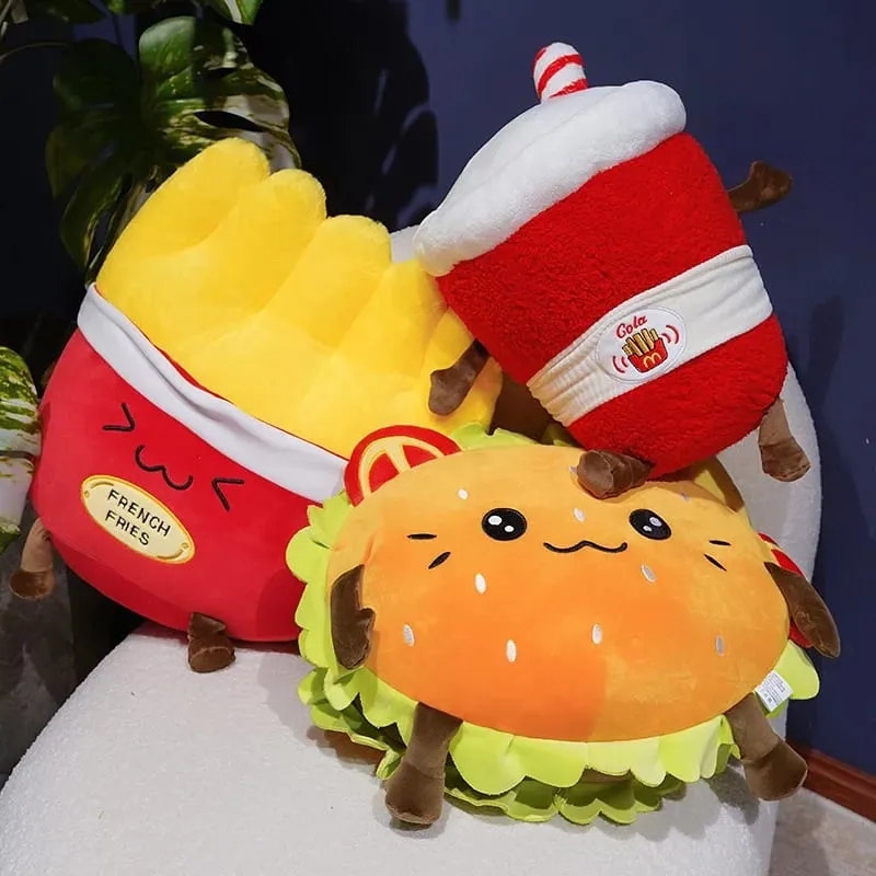 Milho batatas fritas perna de frango lance travesseiro simulação comida pelúcia sofá almofada adoravelmente decoração do quarto brinquedo acompanhar brinquedo do sono presente criativo — image 7