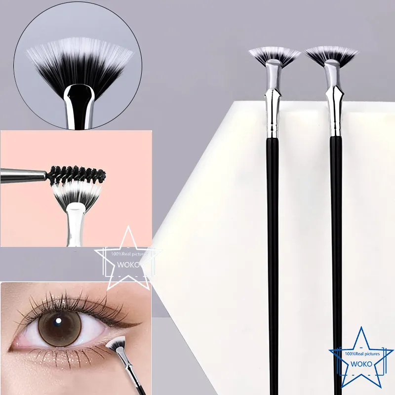 Brosse à cils en éventail, brosses à cils courbées, petite brosse en éventail, Mini brosse à cils professionnelle, outil de maquillage — image 3