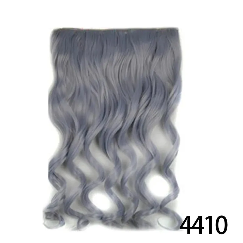 Long Straight Curly One Piece 5clips Clip-in Extensions 22Inch Heat Resistant Hairstyles Colour Mix Blonde Hair Piece For Women — image 11