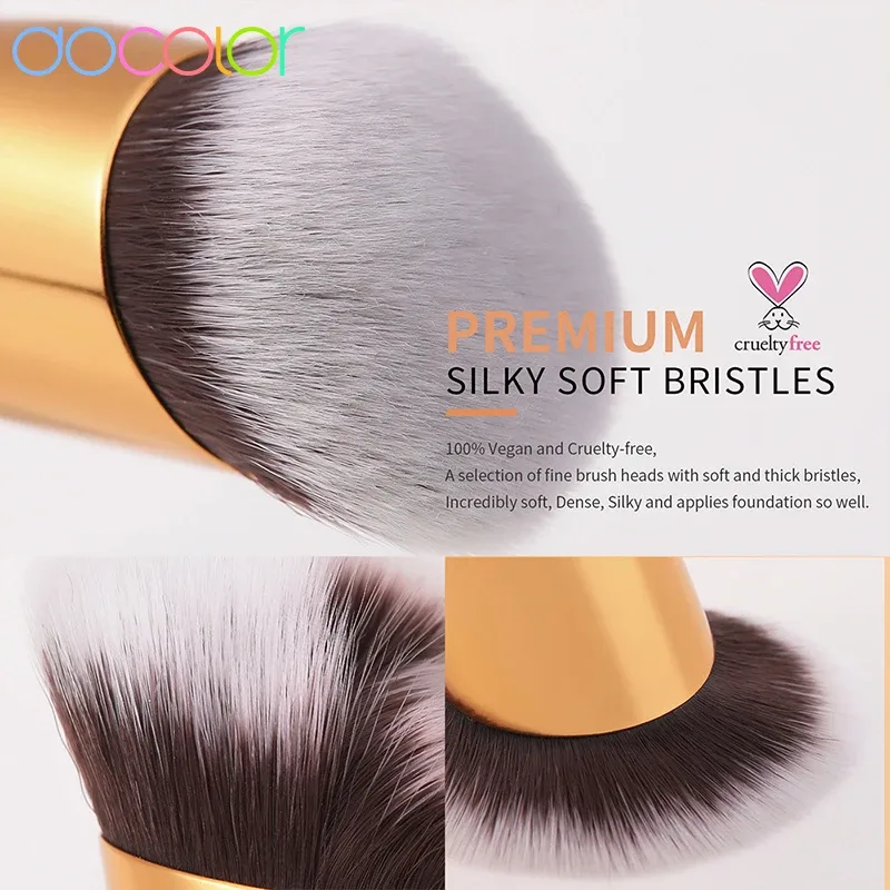 Docolor Foundation Brush & Concealer Brush Oblique Head Liquid Foundation Concealer Cosmetic Blending Brushes Beauty Tool