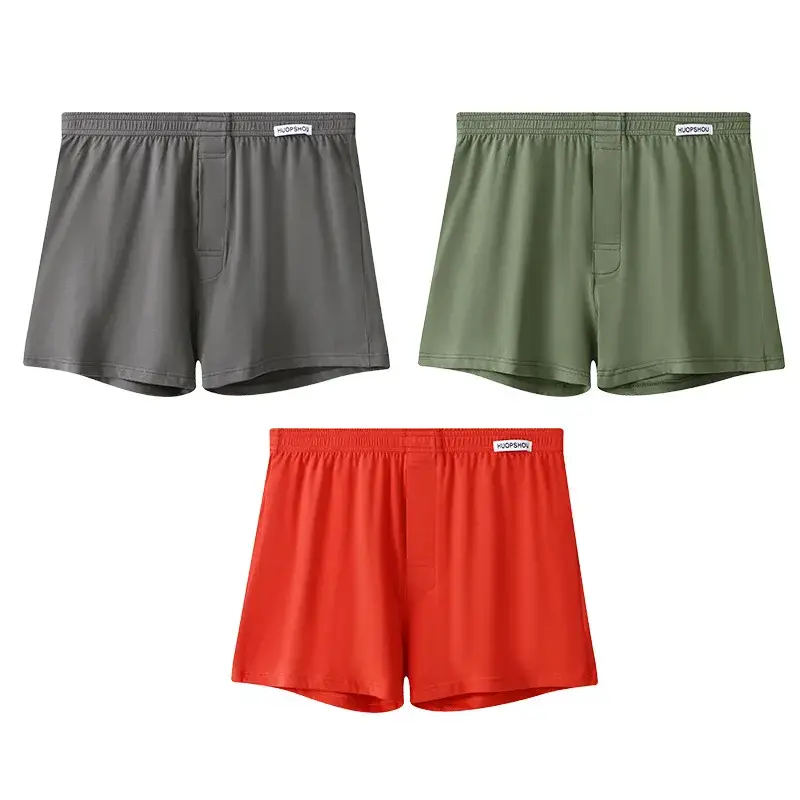 1/3 PCS Men's Cotton Loose Boxer Shorts Soft Moisture-Wicking Jersey Underwear Plus Size Lounge Summer Stretch Sleep Arrow Pant — image 20