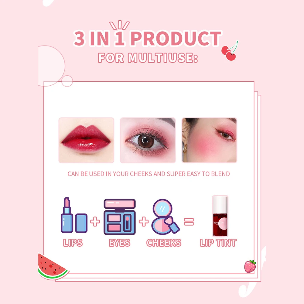 Lip Gloss Tint Makeup Cheek Tint Blush Moisturizing Mirror Liquid Lipsticks Waterproof Long Lasting Lip Glaze Cosmetic — image 6