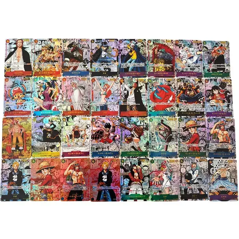 Anime One Piece Japanese English Version OPCG Comics Replica Shanks Rayleigh Nika Luffy Buggy Enel Game Anime Collection Cards — image 2