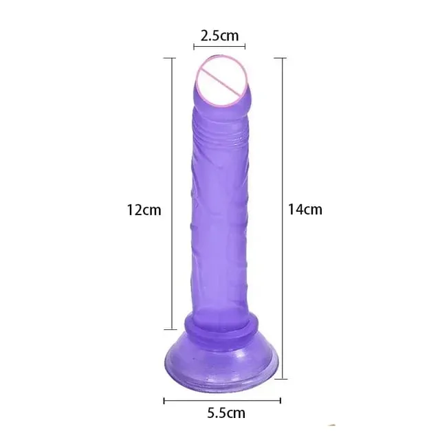 Realistic Dildos Crystal Pink Dildo with Strong Suction Cup Base Jelly Penis for Beginners Sex Toy for Women G Spot Clit Vaginal — image 8