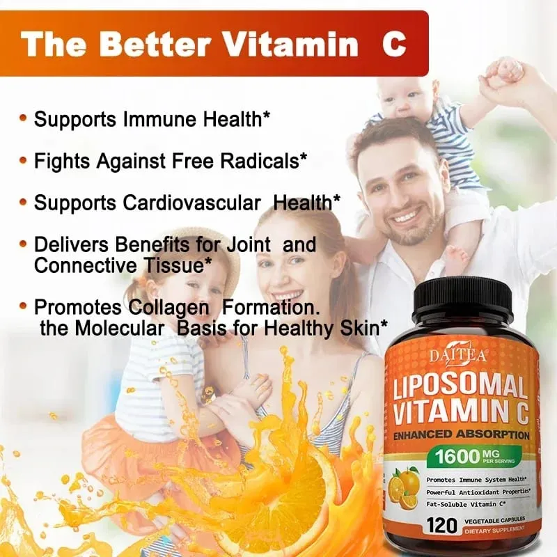 Lipozomal C Vitamini 1600 Mg - Yüksek oranda Emilebilir Yağda Çözünür C Vitamini Antioksidan Takviyesi Bağışıklık Sistemi ve Kolajen Güçlendirici — image 5