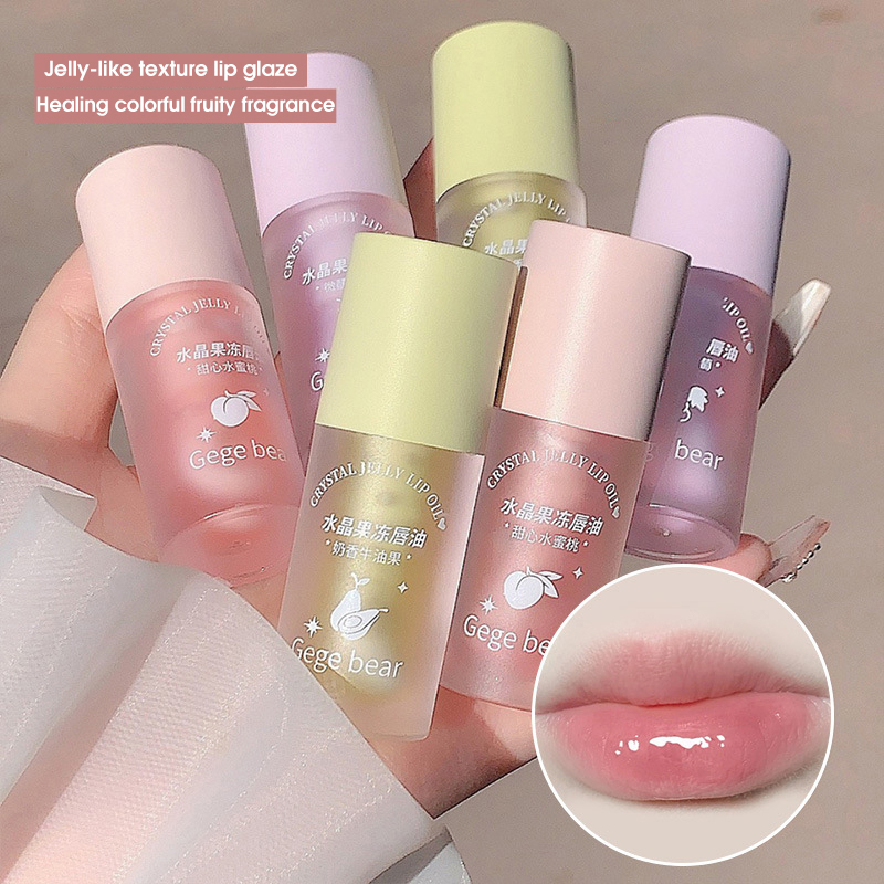 Crystal Jelly Lip Oil Moisturizing Lip Balm Moisturizes and reduces lip lines Lipstick for women — image 3