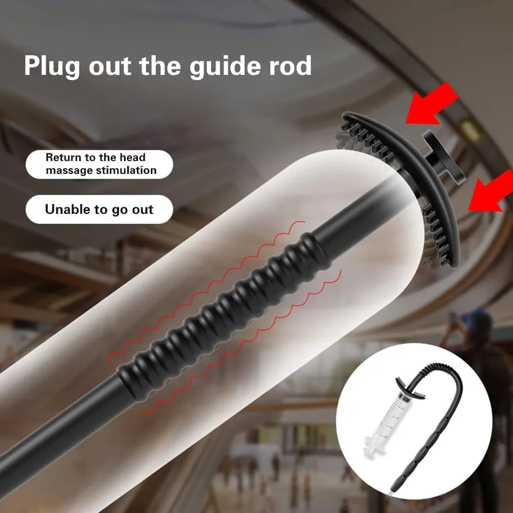 Silicone Horse Eye Stick Urethral Catheter Dilator Penis Massage Stimulation Adult Toy Sounding Plug Insert Sex Toys for Men Gay — image 3