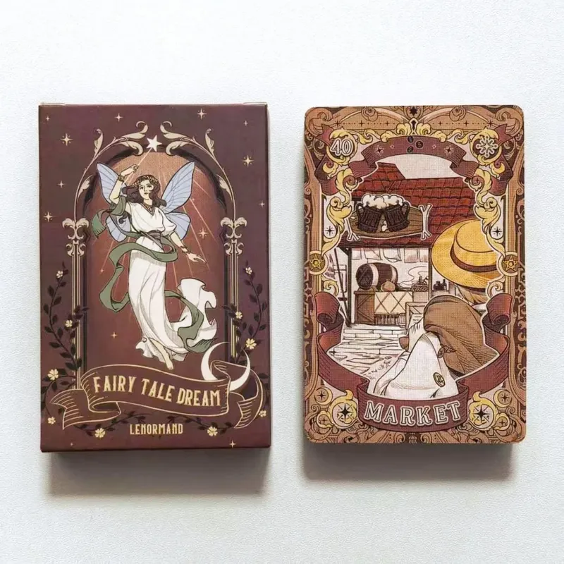 Dek Tarot Lenormand Mimpi Dongeng - Tema Ilustrasi Permainan Meja 44 Kartu untuk Ramalan dan Bercerita