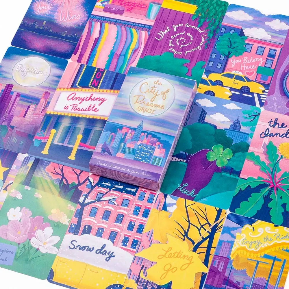 The City of Dreams Oracle 35 Cards Board Game with Hand-illustrated Pastel Scenes Sweet and Supportive English Visions 10.3*6cm — image 5