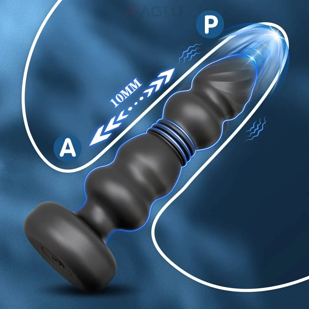Telescopic Prostate Massage Vibrator Male Anal Plug for Female Ass Butt Plug Ball Vibrating Adults Sex Toys for Women Men Gay — image 1