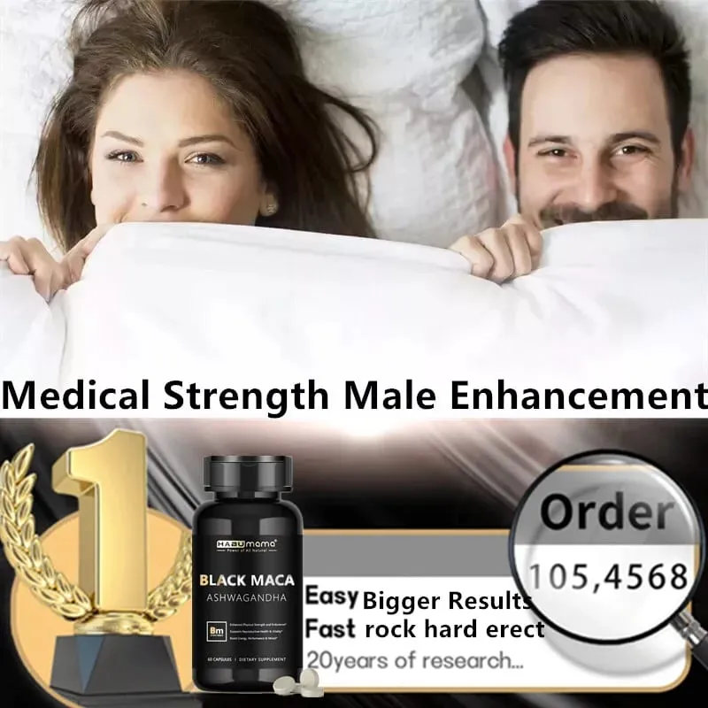 Black Maca Root + Ashwagandha Supplement for Men Stamina Control System Rock-Hard Performance Confidence Discreet Shipping — image 5