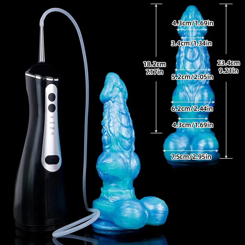 Silikonová elektrická stříkací dilda Fantasy s přísavkou Masážní přístroj prostaty Sexuální hračky s ejakulací penisu pro ženy Muži
