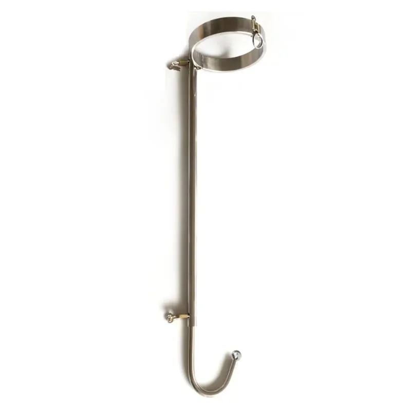 Lock Forced Collar Restraint Frame with Anal Hook Plug Stainless Steel BDSM Bondage Collar SM Sex Toy for Couple Adult Game — image 4