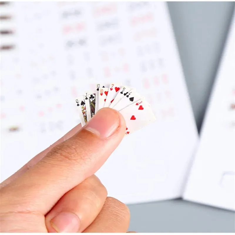 Mini Playing Poker Fun Cards Student Stress Relieving Board Games Small Toys Casual Fingertip Playing Poker Easy To Carry — image 4