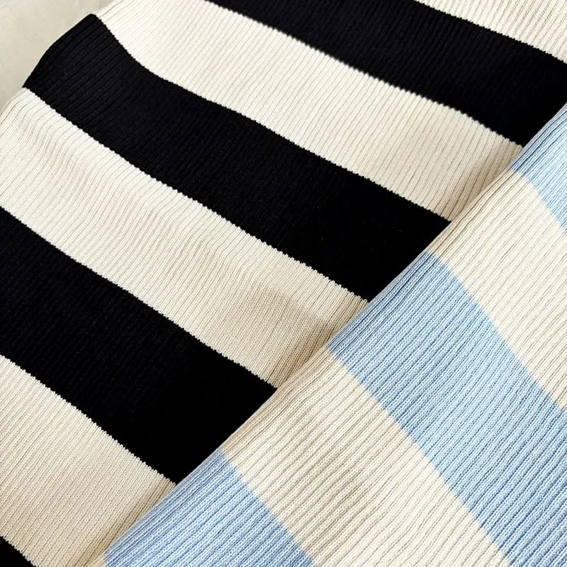 2024 Stripe Summer Elastic Split Bodycon Dress Sexy Beach Vacation Sundress Women Casual Slim Pencil Vestidos Maxi Long Dress — image 4