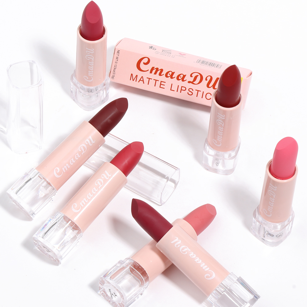 1 Pcs Velvet Matte Lipstick Long-Lasting Non-Stick Cup Waterproof Moisturizing Lip Gloss Fashion Classic Shades For Daily & Date — image 3