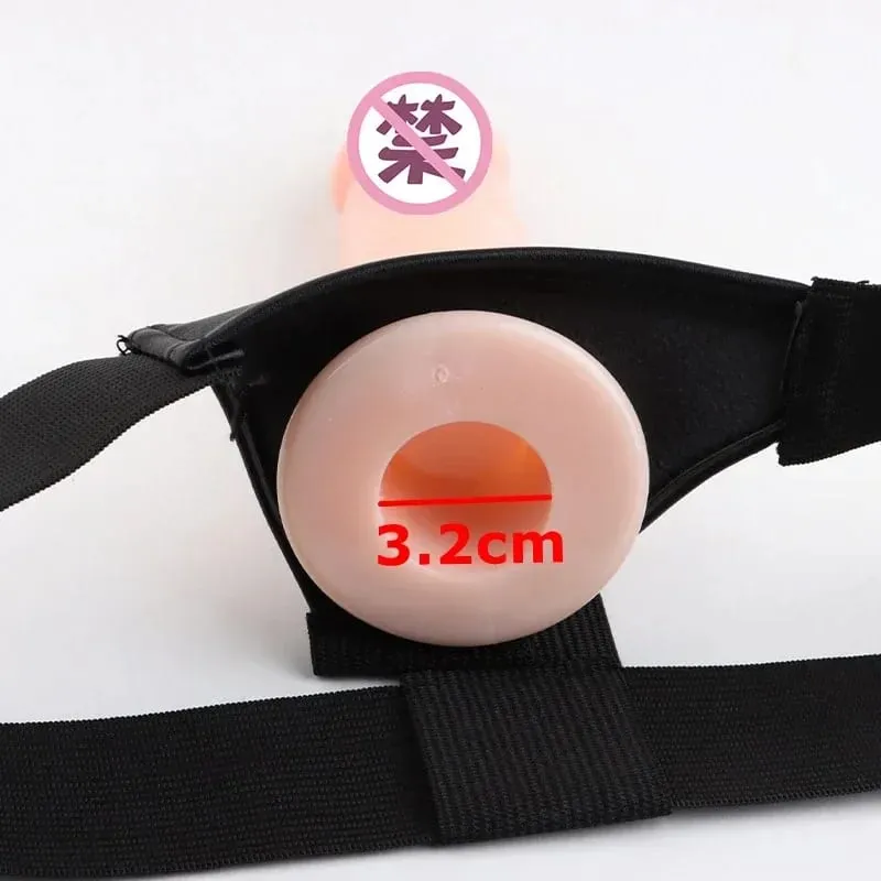 Men Strap On Dildo Panties Wearable Hollow Penis Lengthen Sleeve Strapon Dildo Pants Harness Belt for Man Sex Toys For Woman Gay — image 2