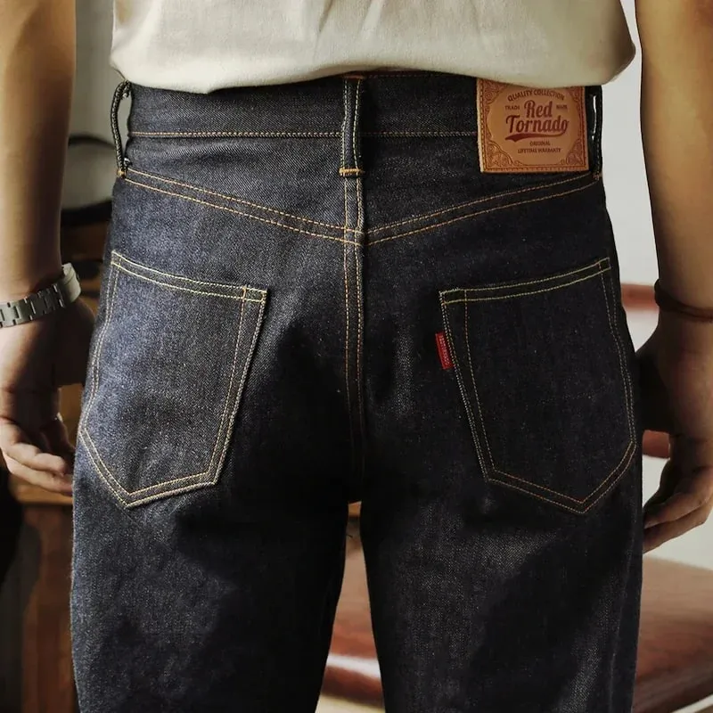 Red Tornado 55501 Relaxed Straight Fit Men's Jeans Raw Selvedge Denim Pants Amekaji — image 4
