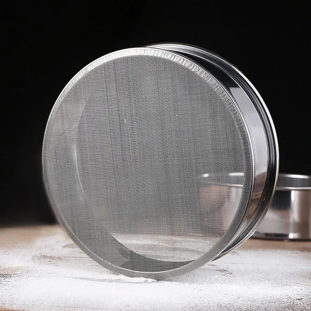 Stainless Steel Flour Sieve 40 Mesh Filter 15/20/25/30CM Kitchen Mesh Flour Sifter Flour Sieve Sifters Shakers Mesh Baking Tools — image 3