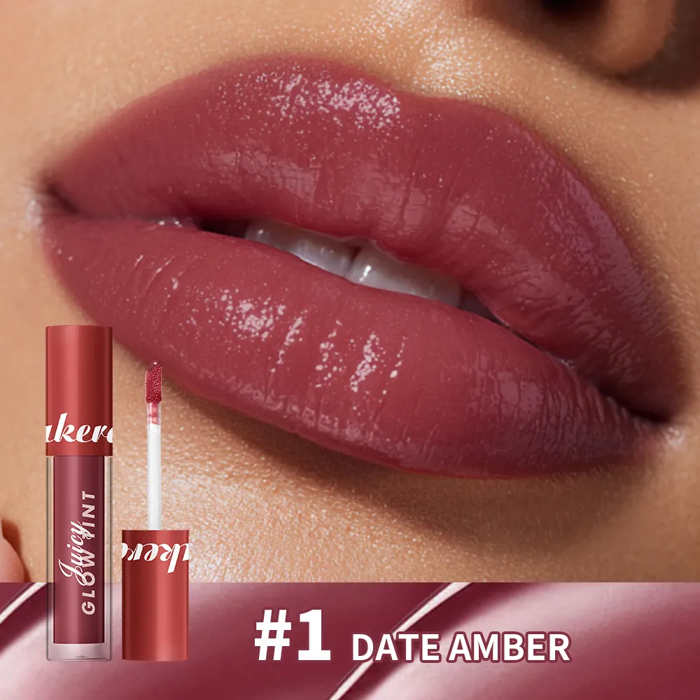 Juicy Glow Lip Tint Mirror Shine Lip Gloss Deep Hydrating Long-Lasting Dewy Moisturizing Non-Sticky High Shine Tinted Lip Makeup — image 1