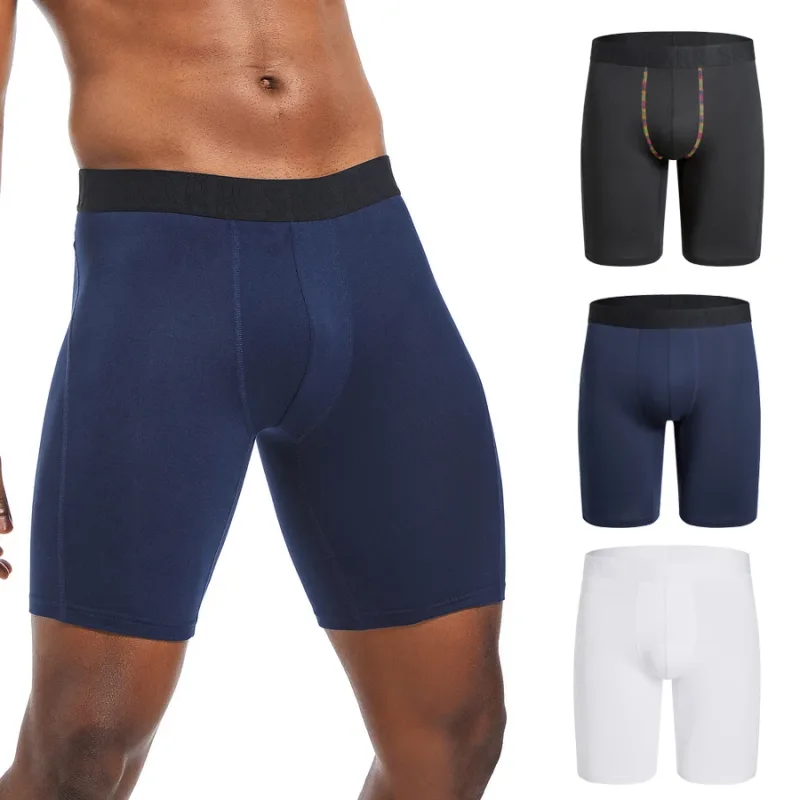 Long Leg 3pcs Pack Men Panties Polyester Underwear Male Brand Boxer And Underpants For Homme Lot Luxury Set Sexy Shorts Slip — image 9