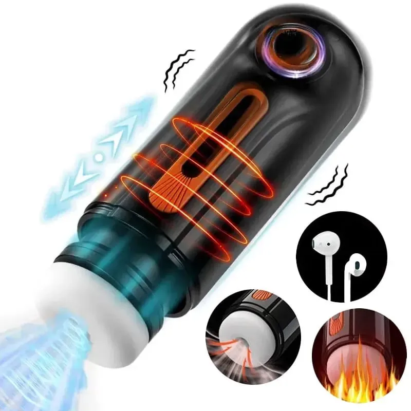 6 IN 1 Masturbation for Men Automatic Telescopic Sucking Blowjob Man Vibrator Masturbator Cup Pussy Real Vagina Sex Toys for Men — image 1