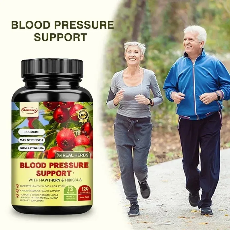 Soutien de la tension artérielle – Soutient la santé cardiovasculaire, stimule l'énergie et l'immunité pour la santé cardiaque – avec aubépine et hibiscus — image 3