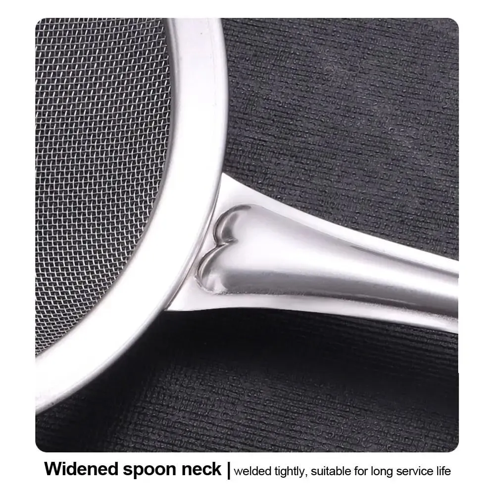 Multi-functional Fine Mesh Strainers Oil Strainer Skimmer Stainless Steel Filter Spoon Oil Colander Flour Colander Sifter