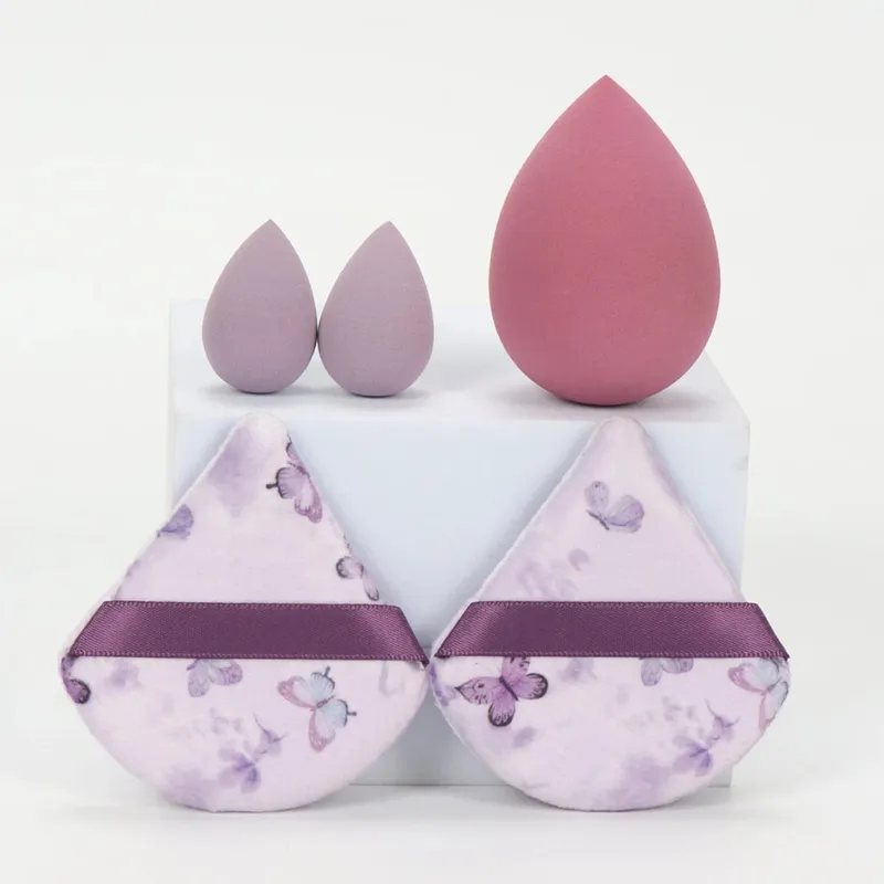 5Pcs Professional Makeup Sponge Set - Soft Gentle Multi-Purpose Tools for Perfect Foundation Powder and Blush Application