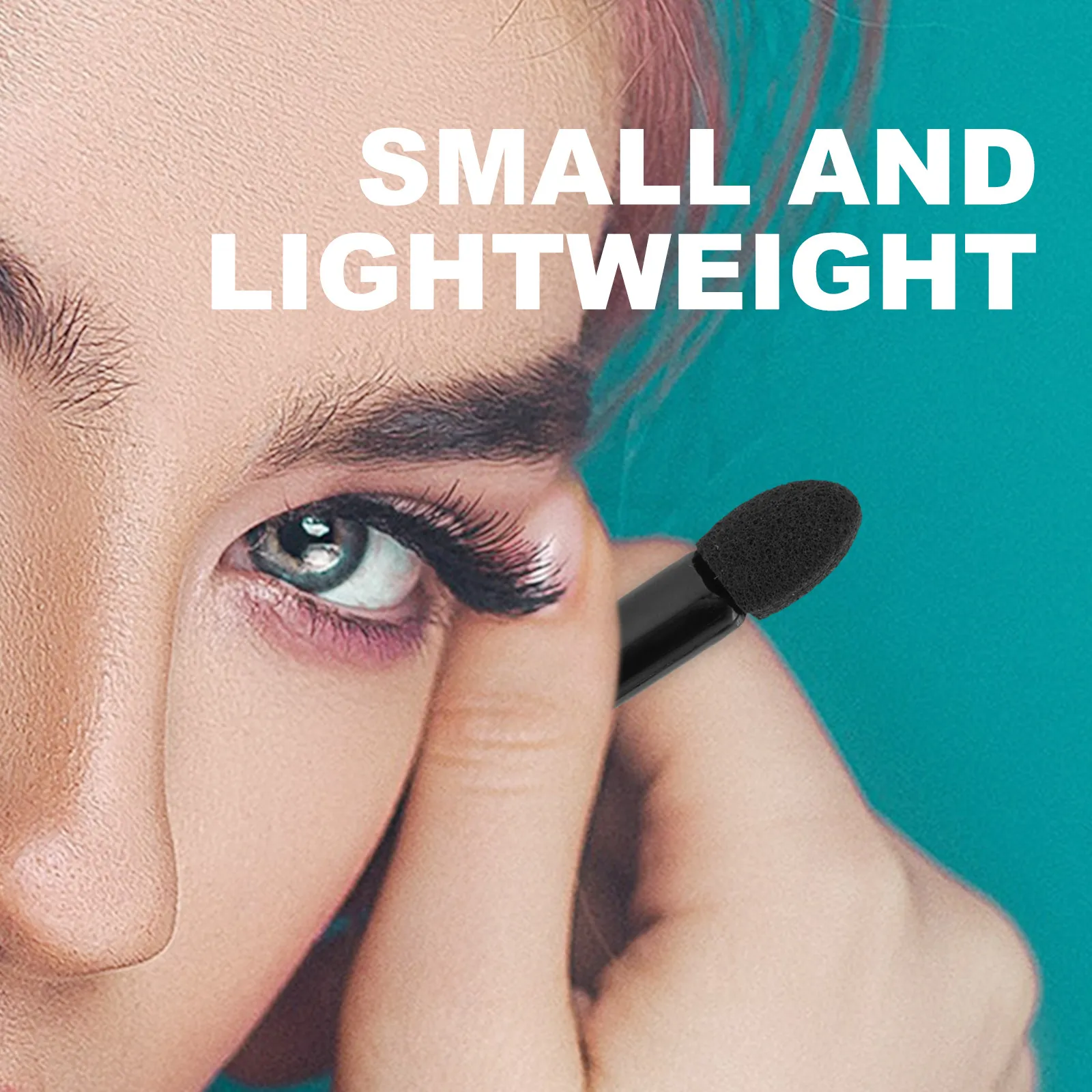 100 Buah Aplikator Eyeshadow Bahan Premium Kuas Makeup Kompak Ringan Stik Eyeshadow Alat Kuas Bibir Perlengkapan Makeup — image 6