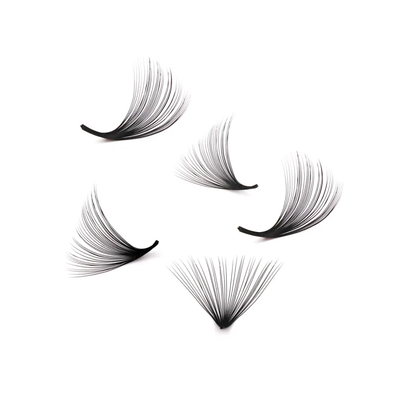 Rujade Sharp Narrow Stem Loose Fans Pre Made Russian Volume Lashes Thin Promade Volume Fans Pointy Base Eyelash Extensions Cilio