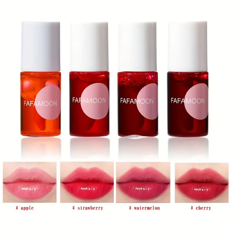 Fruity Lip Tint Water Gloss Tint Moisturizing Waterproof Liquid Lipstick Non-Stick High Pigment Long-Lasting Vibrant Colors