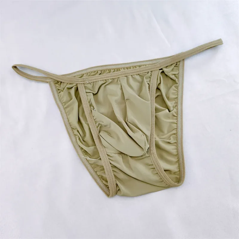 Ice Silk Briefs Men Underwear Solid Color Male Underpants Ultra-Thin Seamless Panties Thin Belt Low Waist — image 8