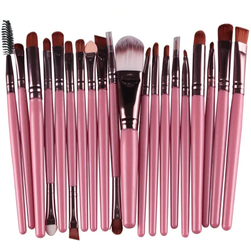 20 PCS Makeup Brush Set Eye Shadow Brush Set Foundation Brush Beauty Tools Soft Man-made Fibers Full Set Makeup Brush — image 8