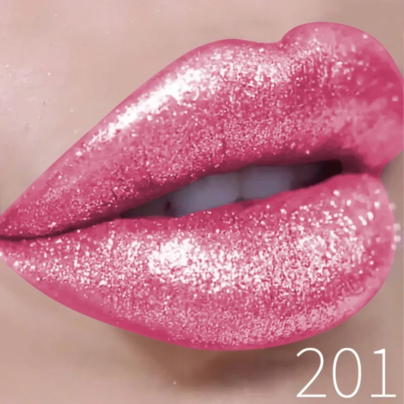 1PC Glitter Lip Gloss Long Lasting Waterproof Metallic Liquid Lipstick Pearl Shining High Pigment Lip Tint Korean Makeup Gifts — image 8