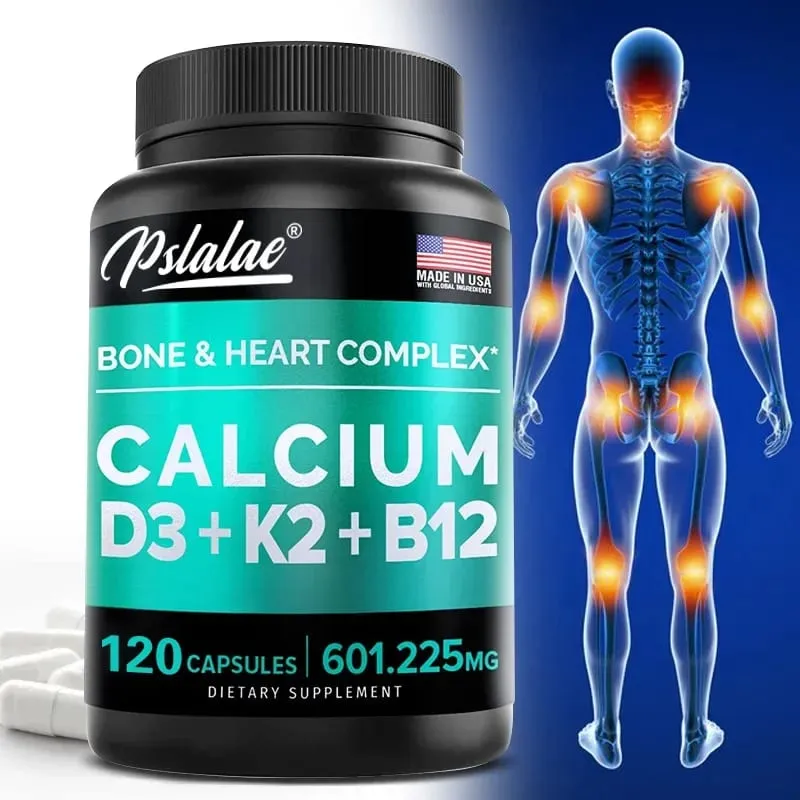 Calcium 600 Mg Vitamin D3 K2 B12 Supplement - Provides Heart Bone and Immune Support for Women and Men — image 2