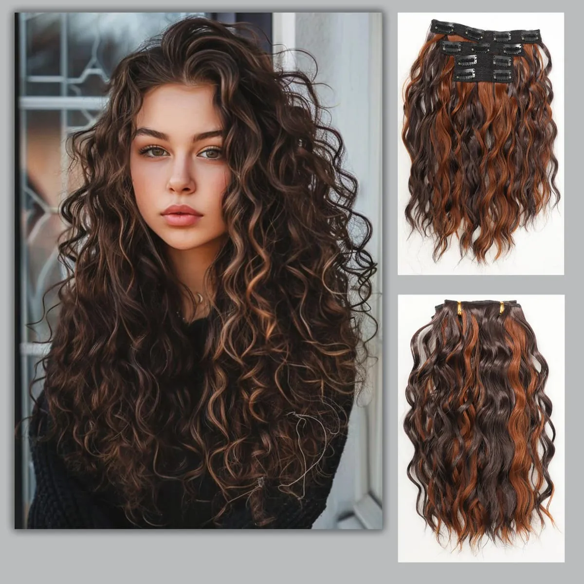12 inch synthetic women's fashionable wave short roll hair extensions top of the hair extensions hair extensions ponytails — image 3