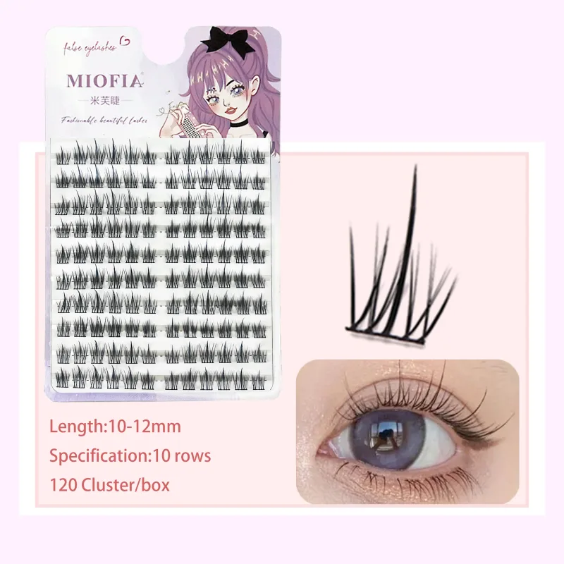 Cluster Lashes Natural Eyelash Extension Fluffy Fox Eye Lashes Mixed Tary Large Capacity Anime Lashes DIY Eyelash Cluster — image 9