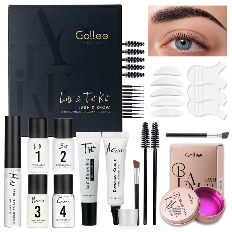 Gollee Lash and Brow Curling Perm Kit Natural Eyelash Lifting Perm Treatment Makeup Long Lasting 4-6 Weeks For Lash Curler Perm — image 10